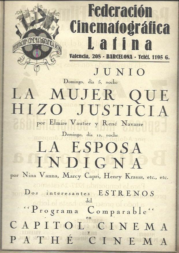LAMINA 37877: Publicidad peliculas La espos aindigna y La mujer que hizo justicia
