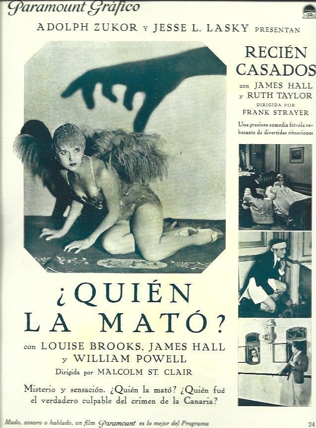 LAMINA 37580: Louise Brooks en ¿Quién la mato?