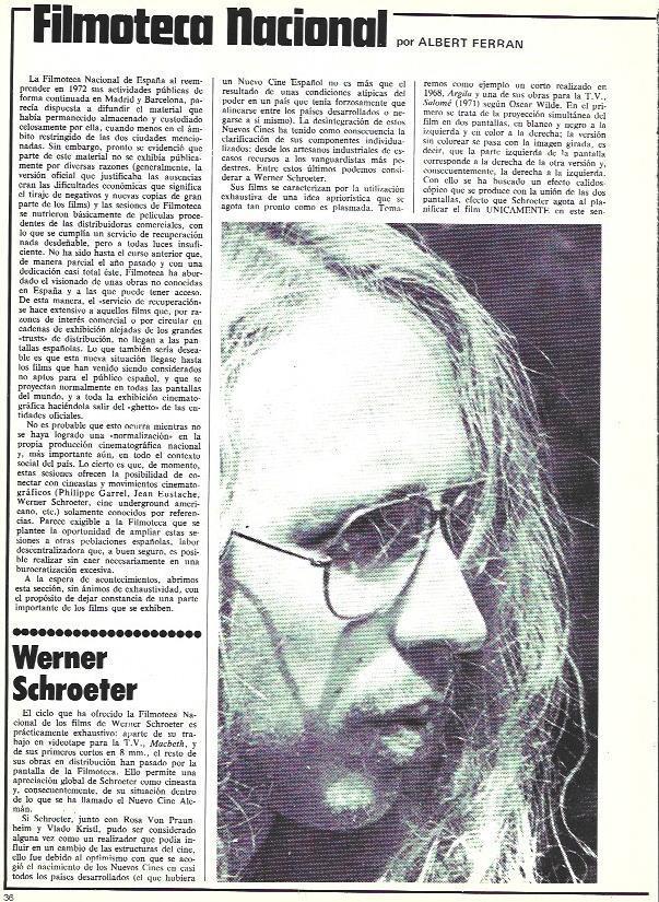 LAMINA 37602: Werner Schroeter