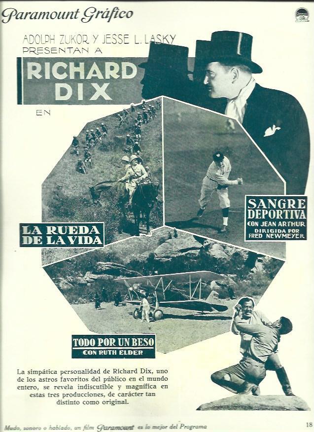 LAMINA 37577: Richard Dix en La rueda de la vida