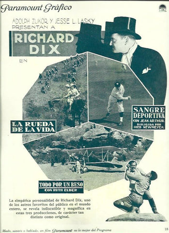 LAMINA 37577: Richard Dix en La rueda de la vida