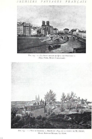 LAMINA 37550: El Sena y Vista de Soissons, por Corot