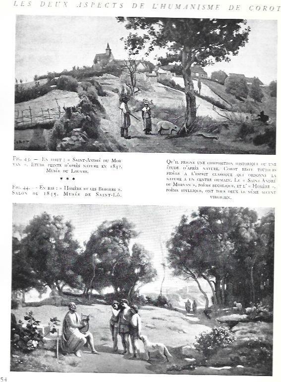 LAMINA 37555: Saint Andre du Morvan u Homere et les Bergers, por Corot