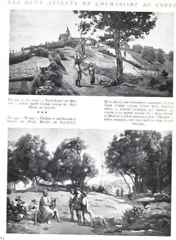 LAMINA 37555: Saint Andre du Morvan u Homere et les Bergers, por Corot