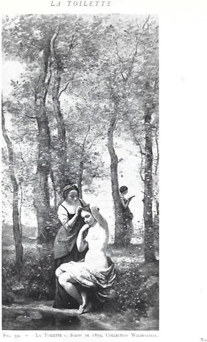 LAMINA 37558: La Toilette, por Corot