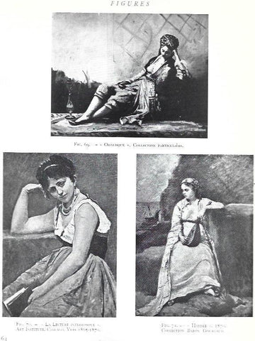 LAMINA 37560: Odalisque, La Lecture interrompue y Haydee, por Corot