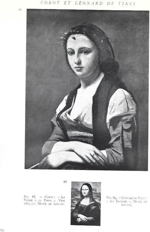 LAMINA 37563: La Femme a la perle, por Corot