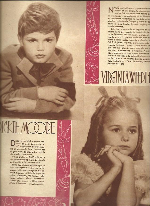 LAMINA 37790: Dickie Moore y Virginia Wiedler