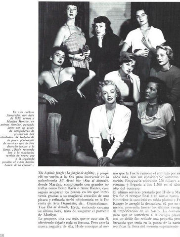 LAMINA 37630: Marilyn Monroe con compañeras de la Fox