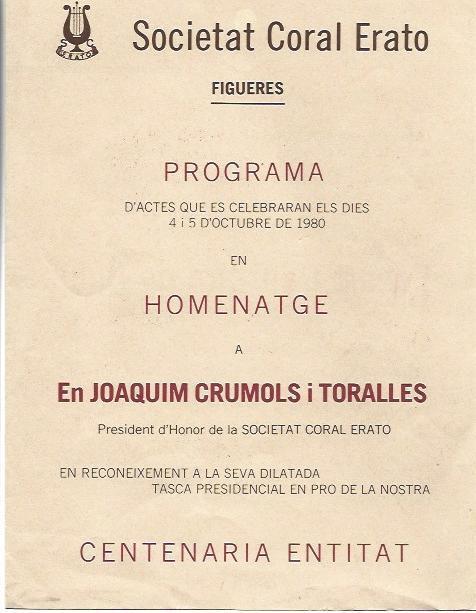 OBRA 37748: Homenatge a en Joaquim Crumols i Toralles