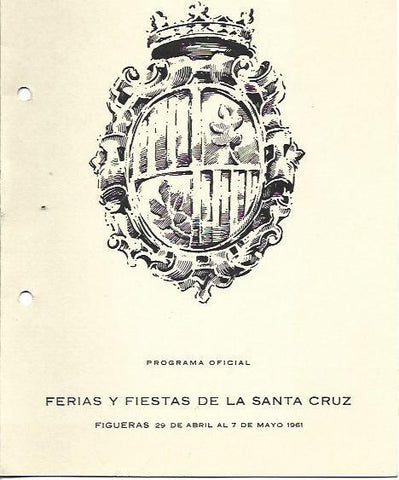 OBRA 37698: Programa oficial ferias y fiestas de la Santa Cruz de Figueras, 1961