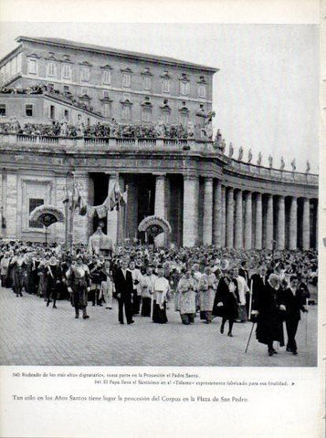 LAMINA V45741: Procesion de Pio XII en Plaza de San Pedro