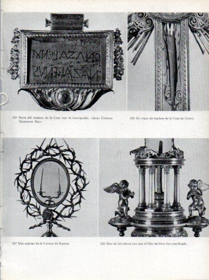 LAMINA V45737: Reliquias de la Cruz de Cristo, Corona de Espinas y clavos