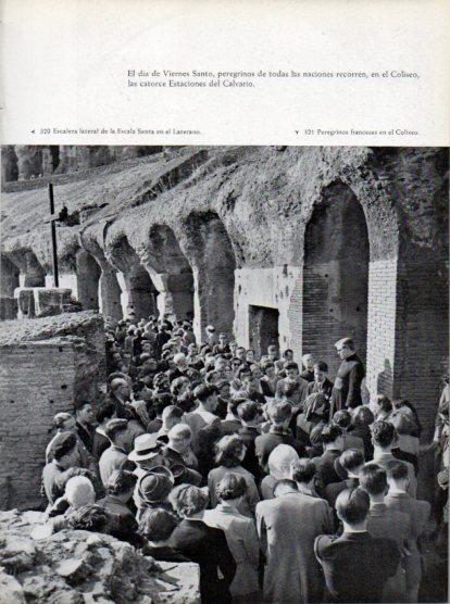 LAMINA V45735: Peregrinos franceses en el Coliseo