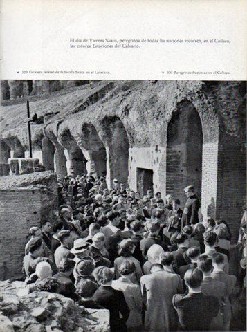 LAMINA V45735: Peregrinos franceses en el Coliseo