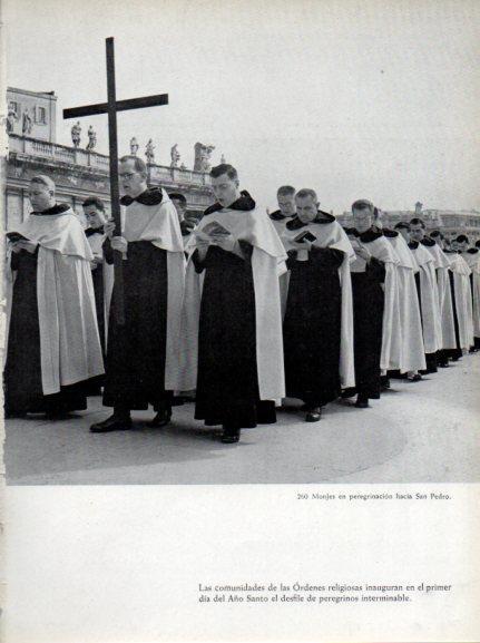 LAMINA V45720: Monjes en peregrinacion hacia San Pedro