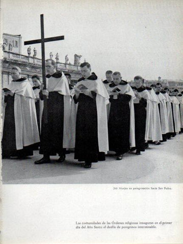 LAMINA V45720: Monjes en peregrinacion hacia San Pedro