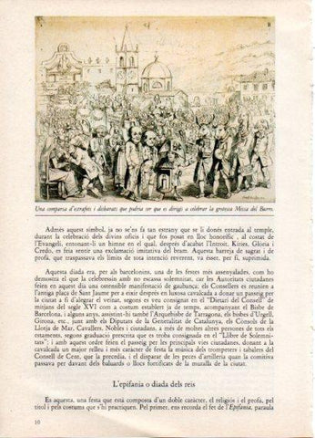 LAMINA V45770: Dibuix d'una comparsa d'estrafets i disbarats