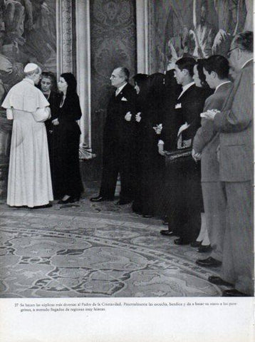 LAMINA V45617: Papa Pio XII junto a peregrinos