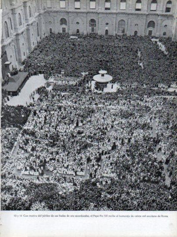 LAMINA V45614: Homenaje a Papa Pio XII jubileo bodas de oro sacerdotales