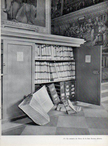 LAMINA V45678: Armario de libros de la Sala Sixtina