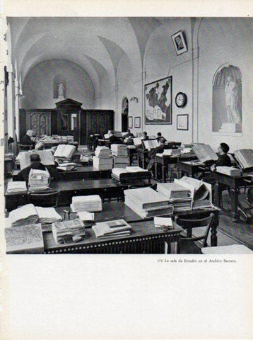 LAMINA V45679: Sala de Estudio del Archivo Secreto del Vaticano