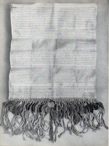 LAMINA V45682: Documento del Concilio Ecumenico de Lyon 1245