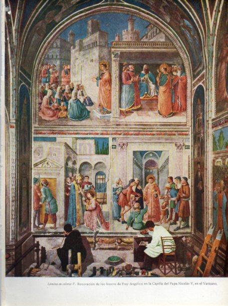 LAMINA V45683: Renovacion de los frescos de Fray Angelico, Vaticano