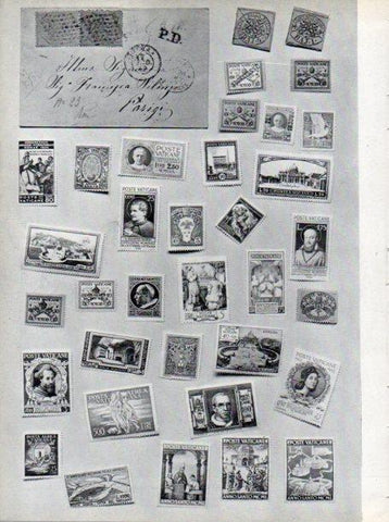 LAMINA V45698: Sellos postales ponficios desde 1860