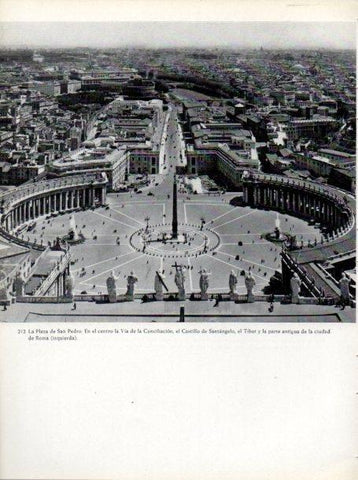 LAMINA V45697: Plaza de San Pedro en Roma vista aerea