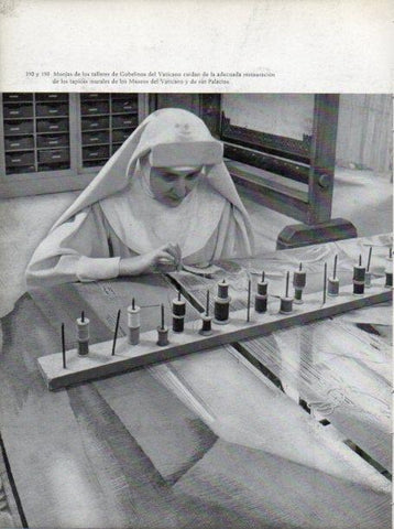 LAMINA V45688: Monja del taller de Gobelinos del Vaticano