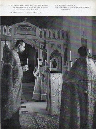 LAMINA V45647: Servicio vespertino en iglesia del Colegio Ruso, Roma