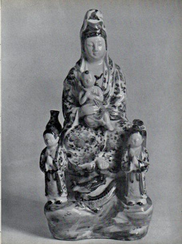 LAMINA V45659: Virgen Maria con el niño Jeus y angeles porcelana japonesa 