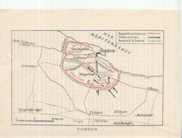 Lamina C-1: Mapa de la batalla de TOBRUK