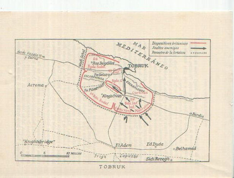 Lamina C-1: Mapa de la batalla de TOBRUK