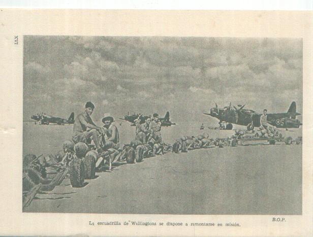 Lamina C-11: La escuadrilla de Wellingtons y cargando bombas en los aviones