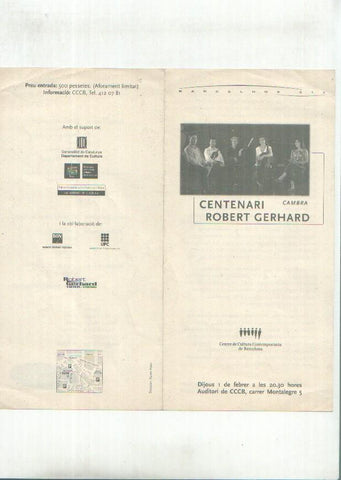 Diptico Barcelona 216 dedicado al Centenari Robert Gerhard