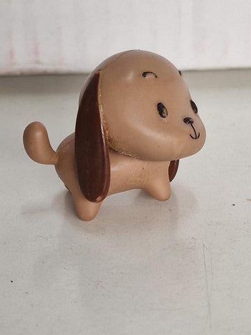 Figura PVC: perrito con gran cabeza de color marron