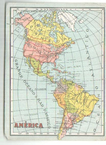 lamina mapa de America
