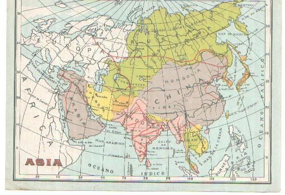 lamina mapa de Asia