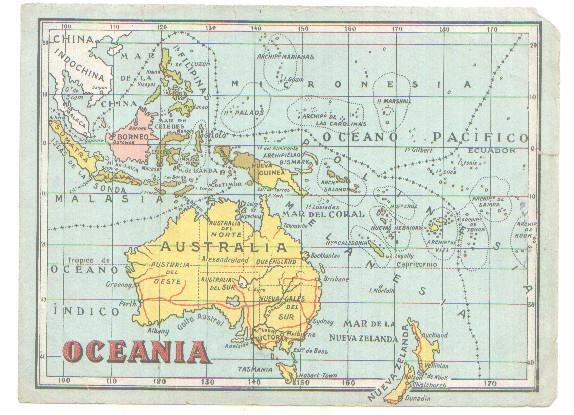 lamina mapa de Oceania