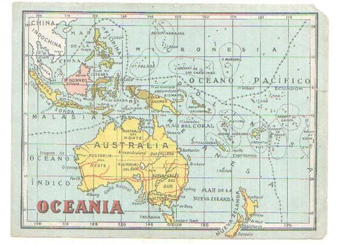 lamina mapa de Oceania