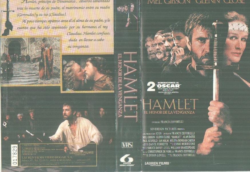 caratula pelicula HAMLET el honor de la venganza