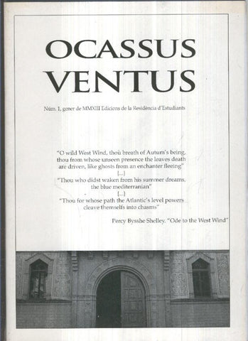 OCASSUS VENTUS: Numero 01 (Edicions de la Residencia d,estudiants de Catalunya)