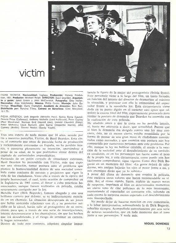 LAMINA 38077: Escena y ficha tecnica de Victim
