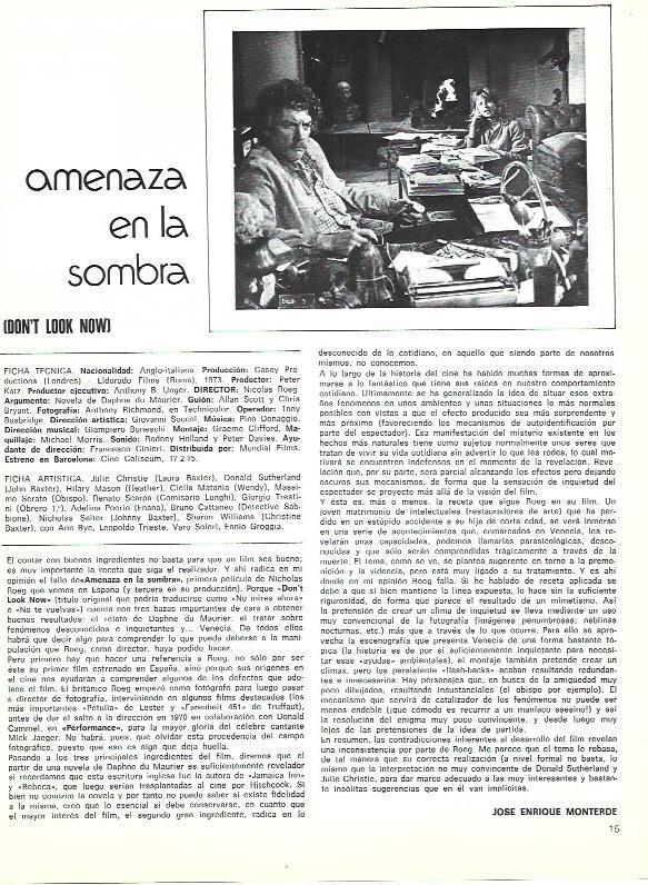LAMINA 38078: Escena y ficha tecnica de Amenaza en la sombra