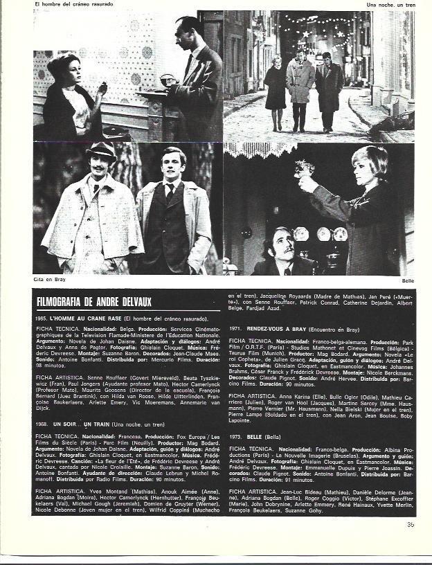 LAMINA 38088: Filmografia de Andre Delvaux