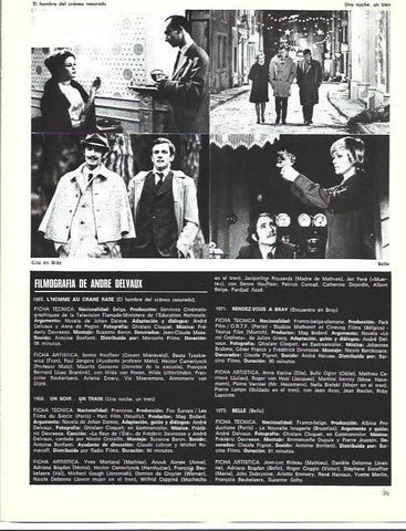 LAMINA 38088: Filmografia de Andre Delvaux