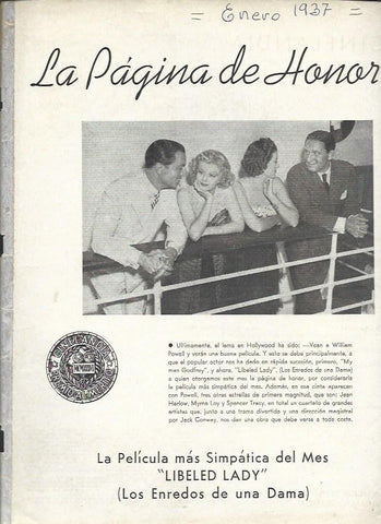 LAMINA 38024: Publicidad del film Libeled Lady