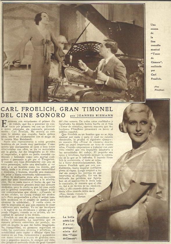 LAMINA 37912: Lee Parry en Tenor de Camara